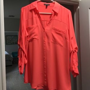 Express Neon Coral Top